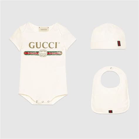 baby gucci logo cotton gift set|Gucci infant swimsuit.